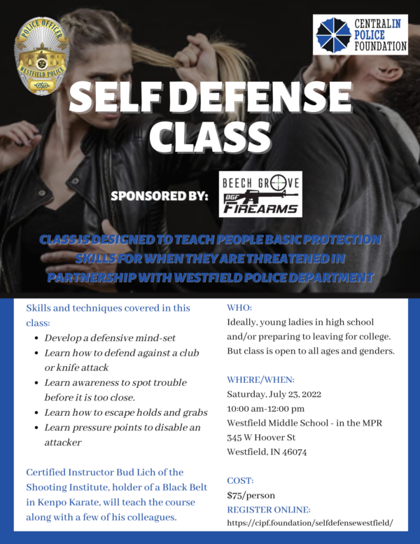 Self Defense Class, 7/23/22, 10A-2P at WMS